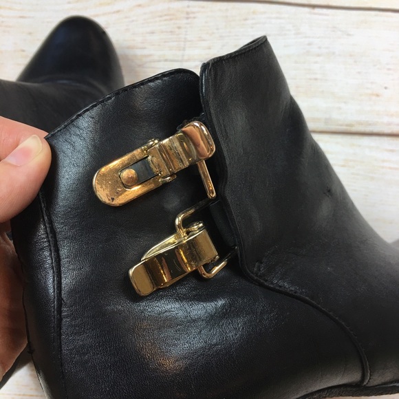 Sam Edelman Marmont Black Leather Ankle Boots - Picture 6 of 8